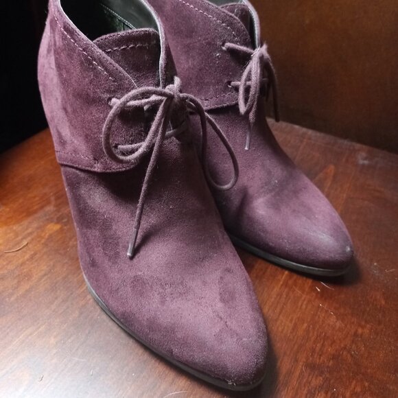Burgundy Franco Sarto Booties - Picture 1 of 5